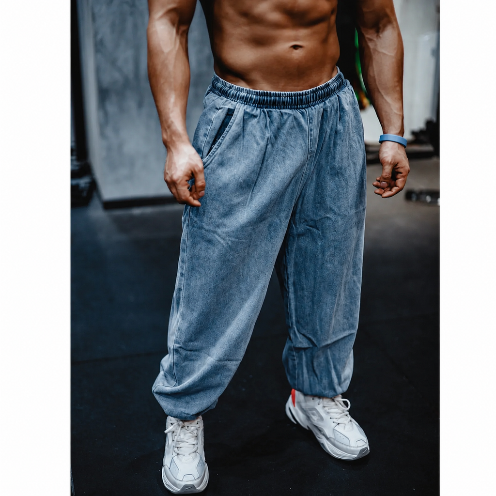 Men's Baggy Harem Denim Joggers