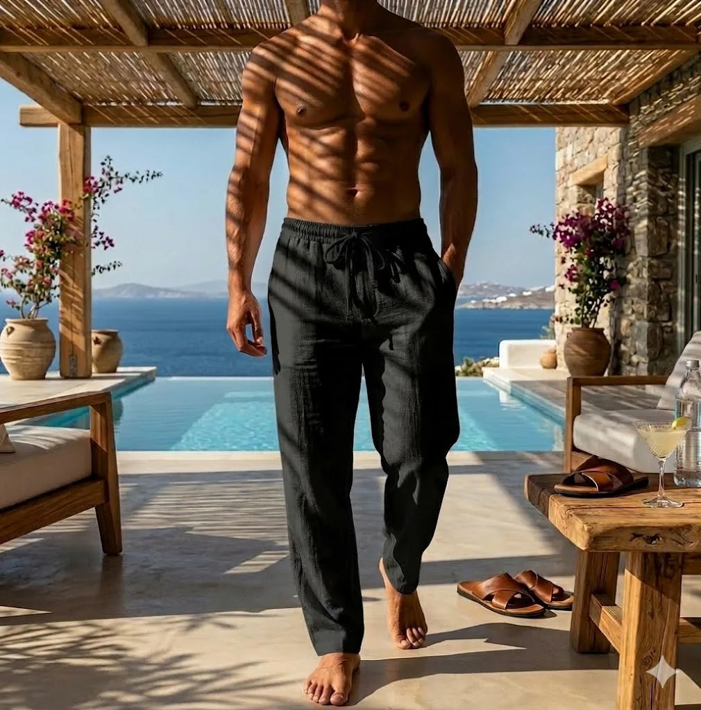 Men's Linen Cotton Lightweight Trousers