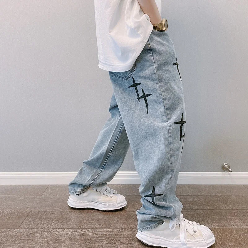 Men's Y2K Wide Leg Cargo Jeans