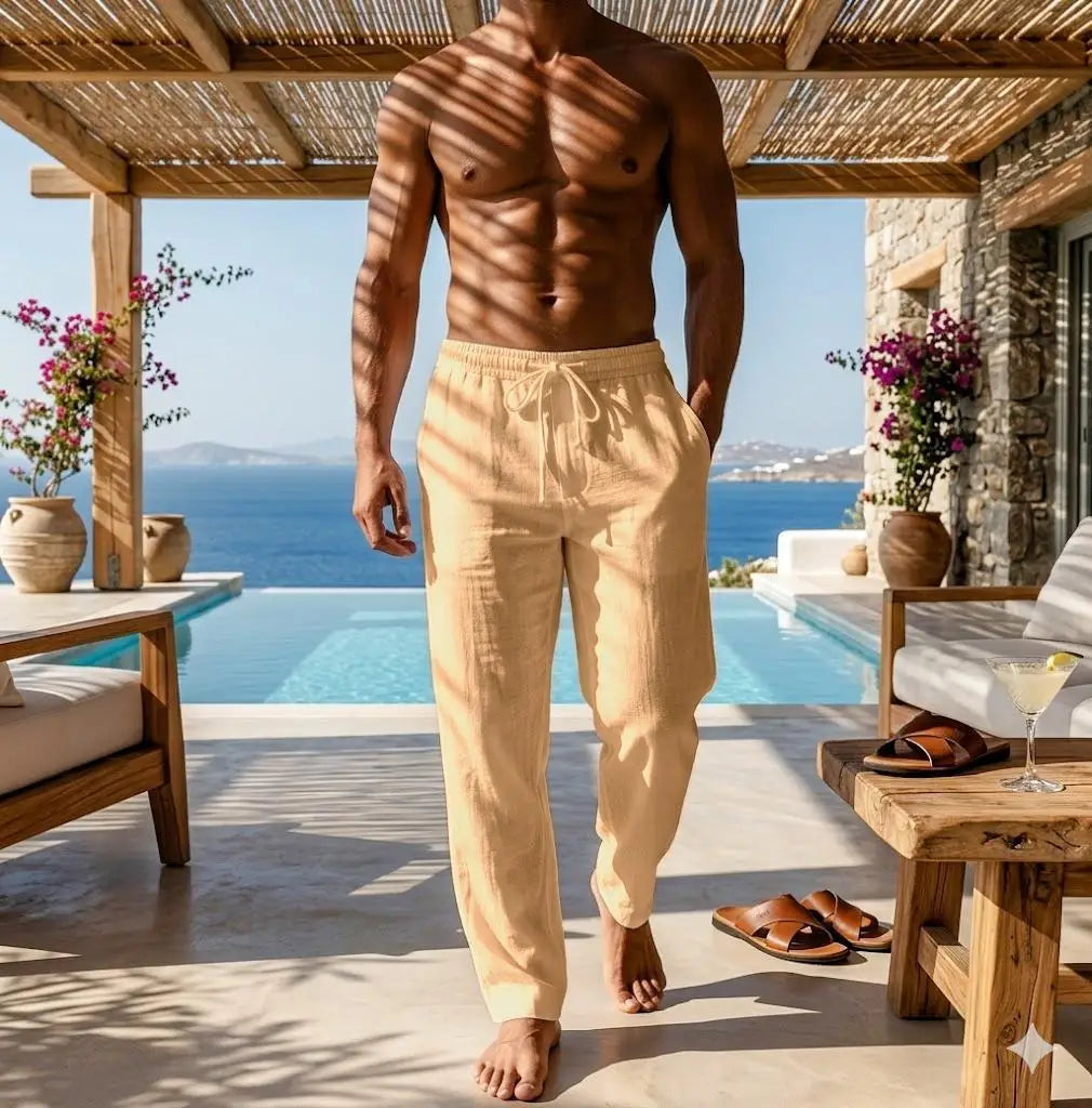 Men's Linen Cotton Lightweight Trousers