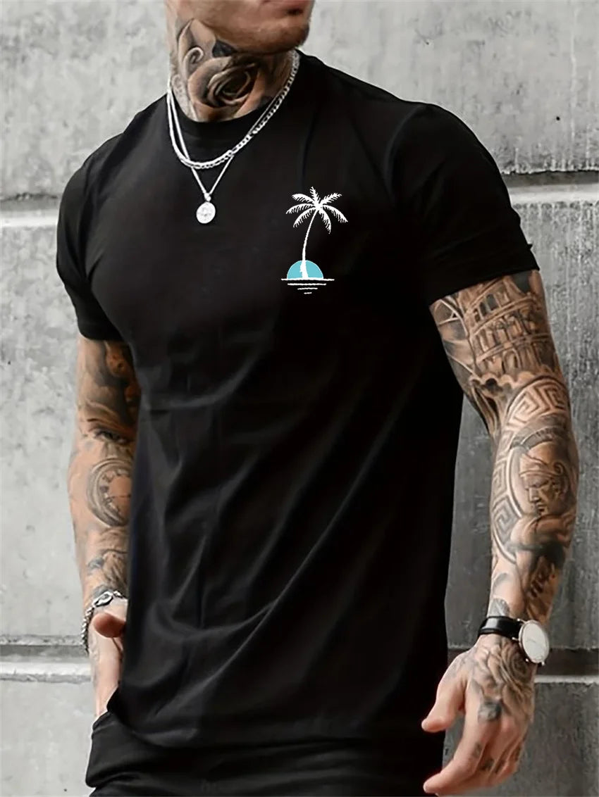 Men's Palm Tree Cotton T-Shirt