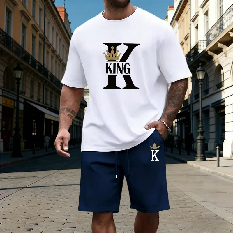 Men's T-Shirt & Shorts Summer Tracksuit Set