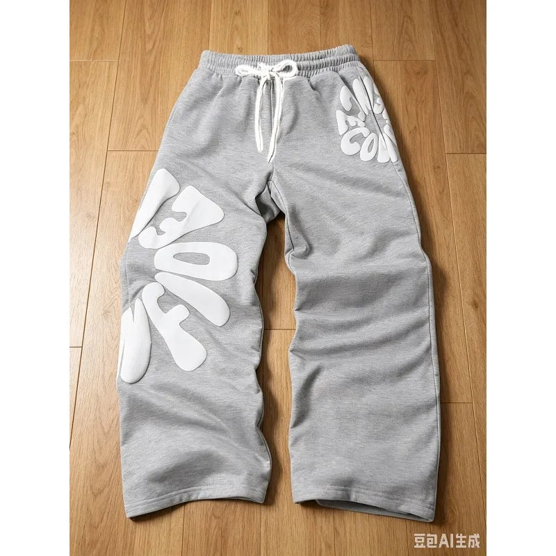 Men's Bubble Letter Print Joggers