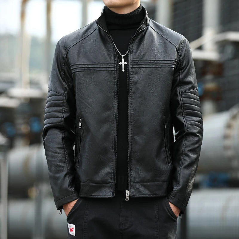 Men's Fitted Cowhide Leather Jacket