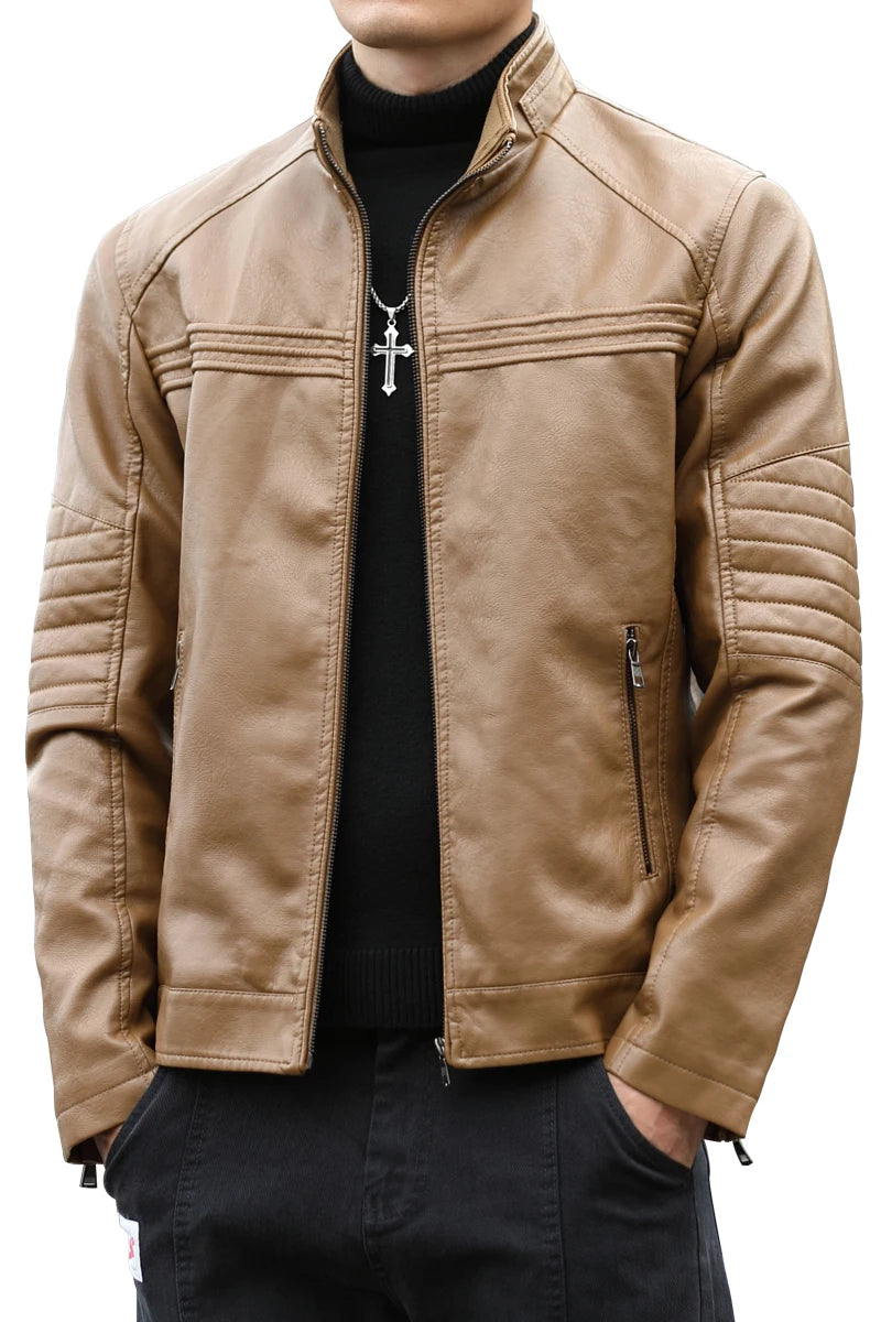 Men's Fitted Cowhide Leather Jacket