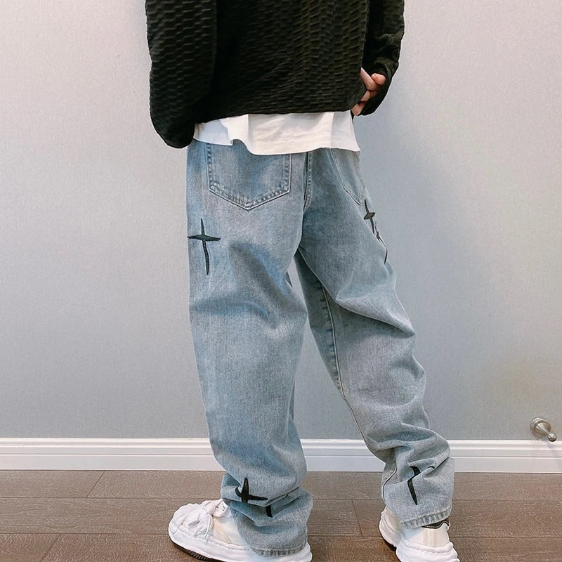 Men's Y2K Wide Leg Cargo Jeans