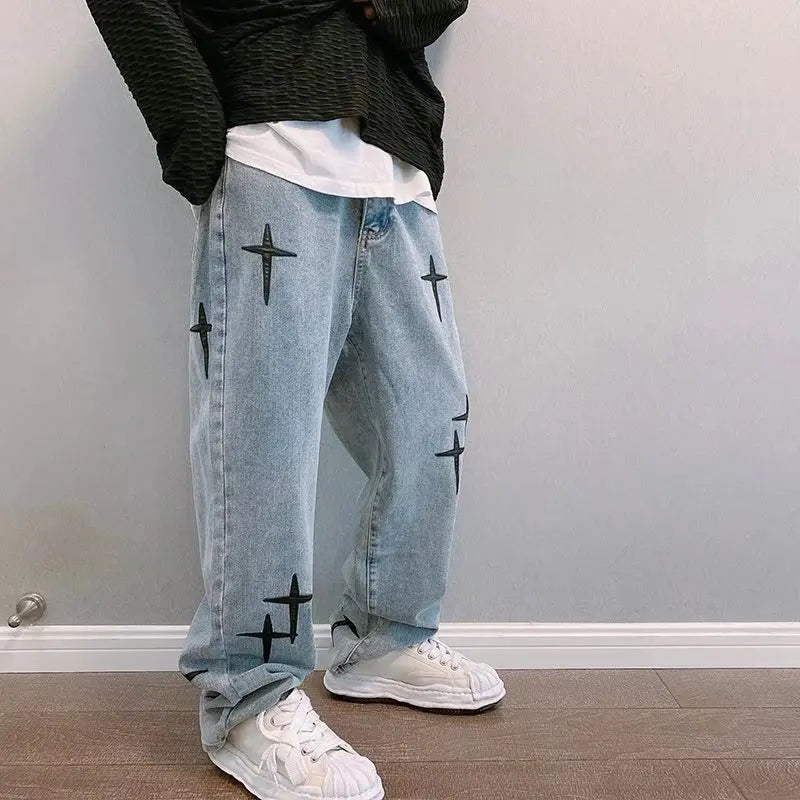 Men's Y2K Wide Leg Cargo Jeans