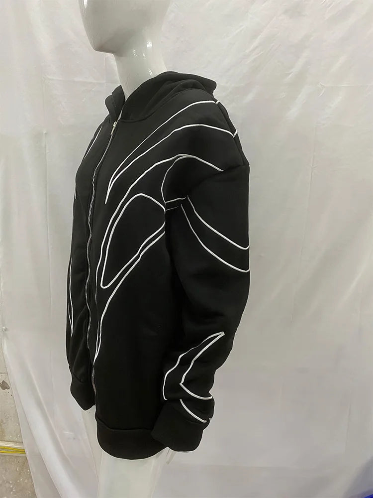 Women's Retro Embroidered Hoodie