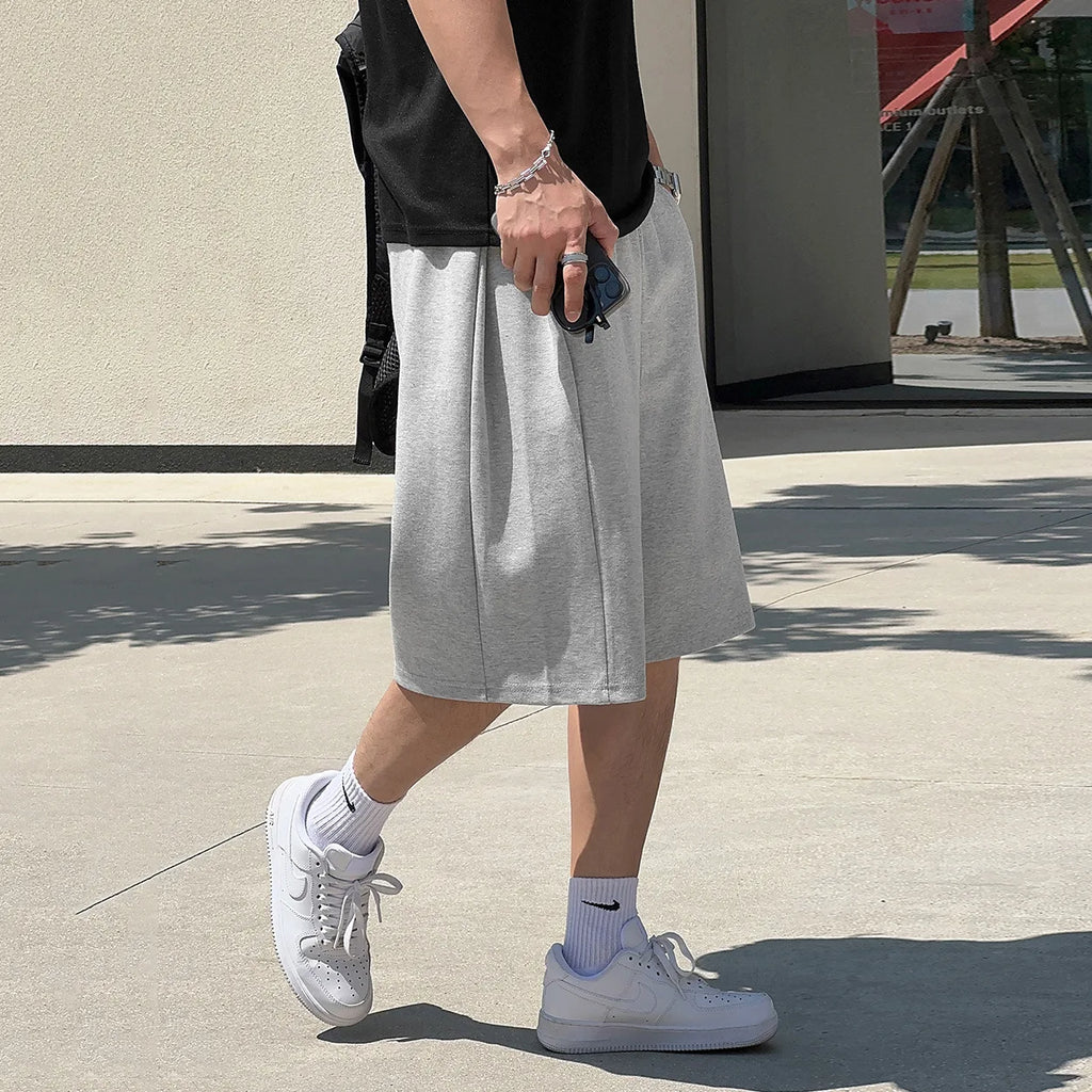 Men's Baggy Silk-Feel Casual Shorts