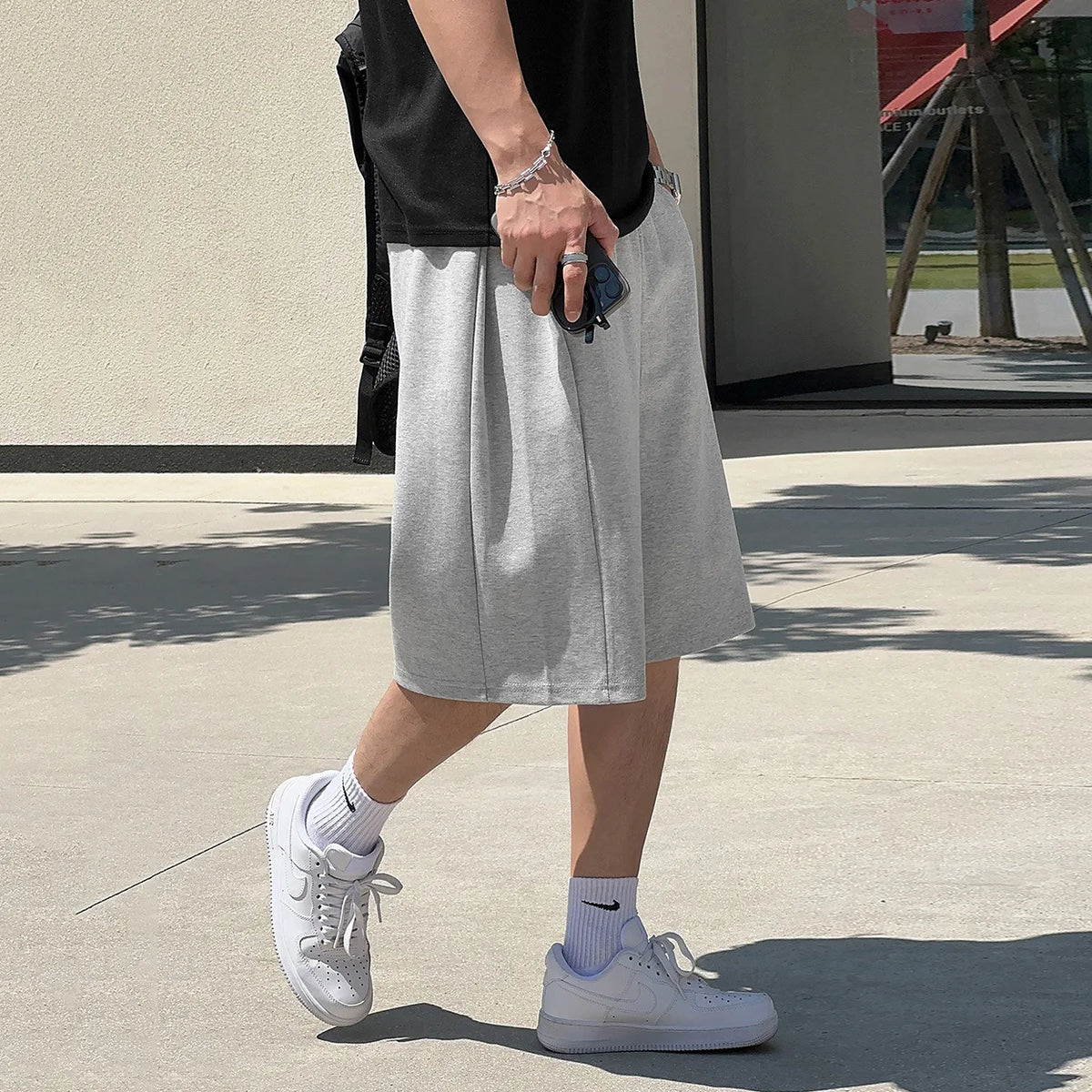Men's Baggy Silk-Feel Casual Shorts