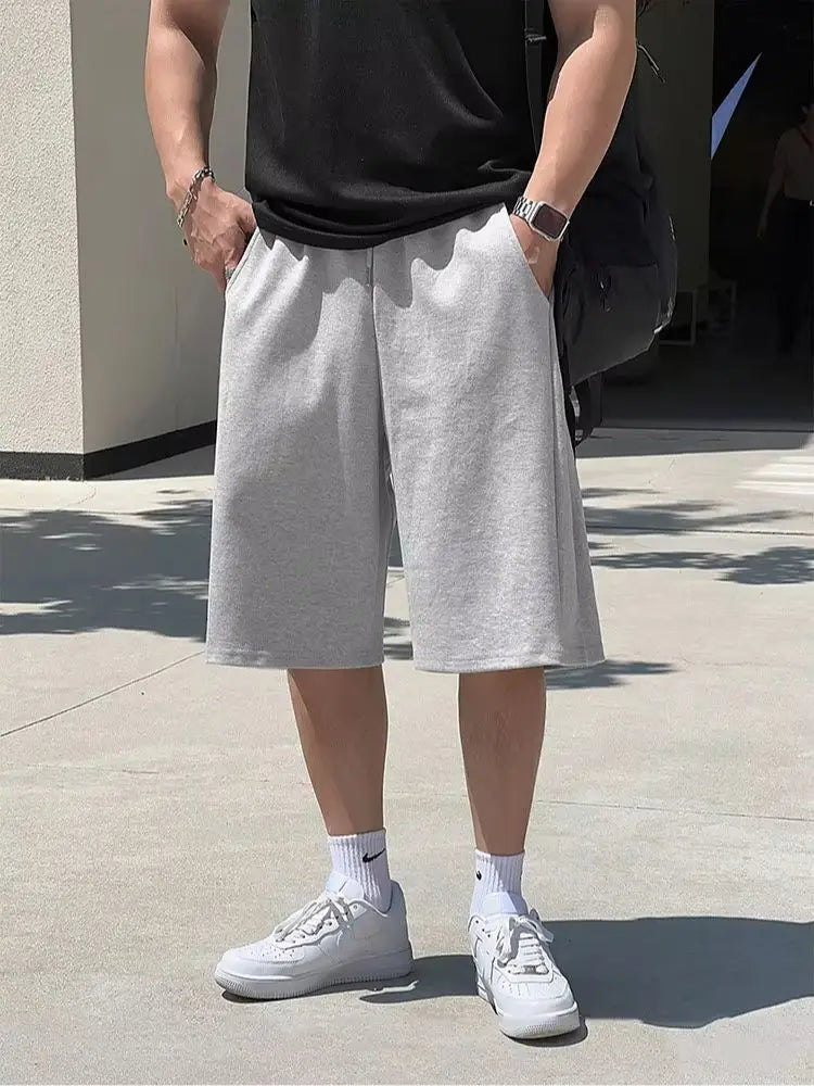 Men's Baggy Silk-Feel Casual Shorts