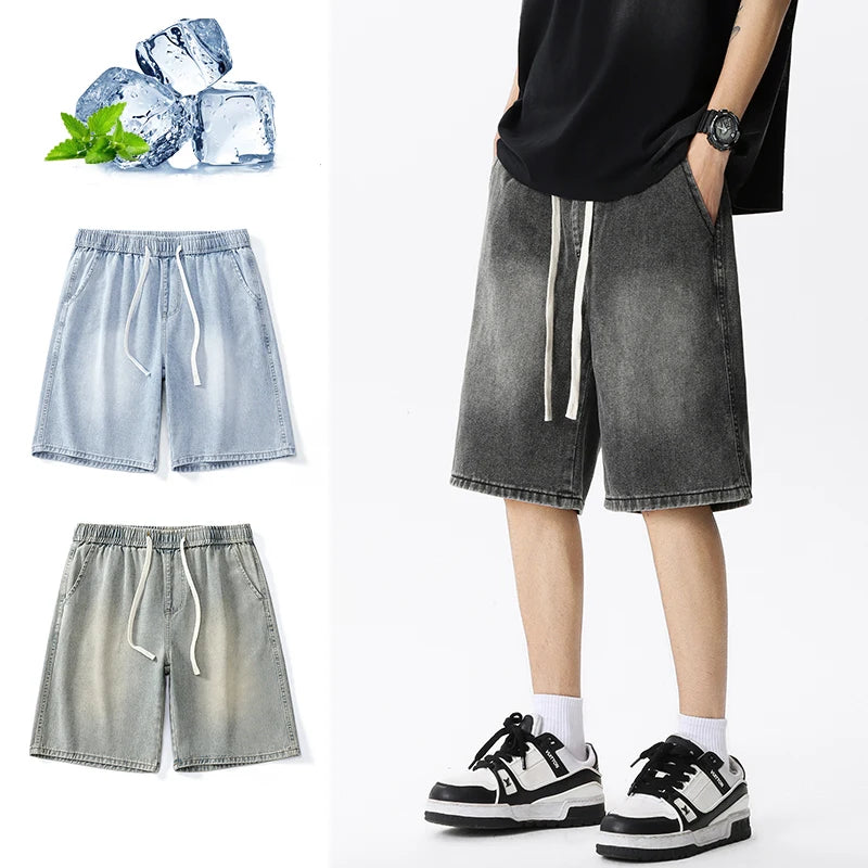Men's Smoke Grey Denim Shorts