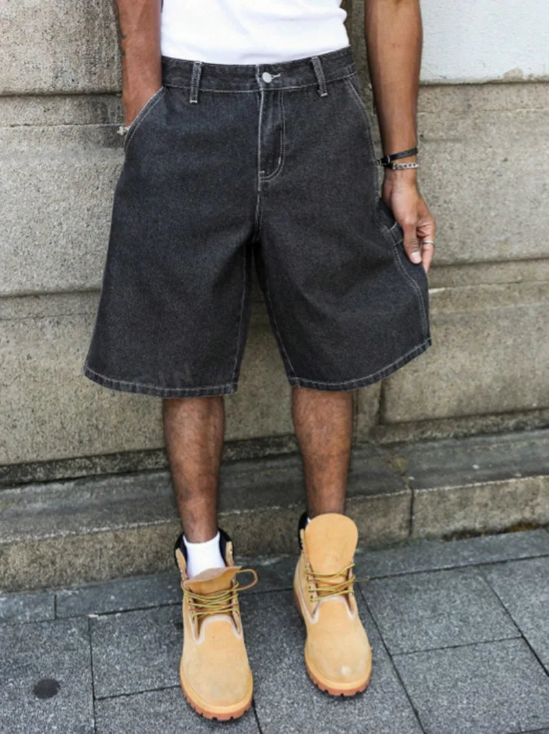 Men's Loose Fit Denim Shorts