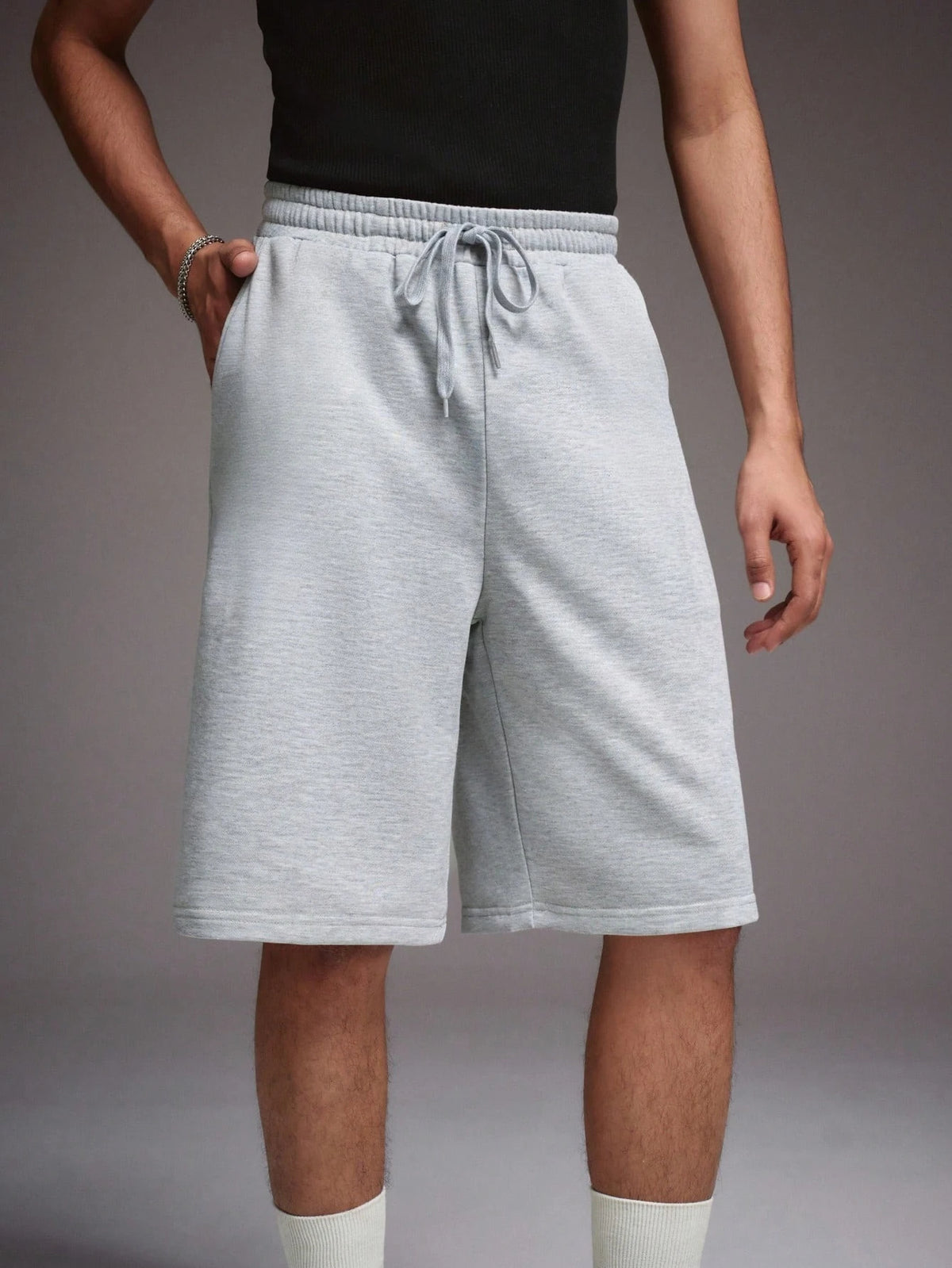 Men's Solid Drawstring Shorts