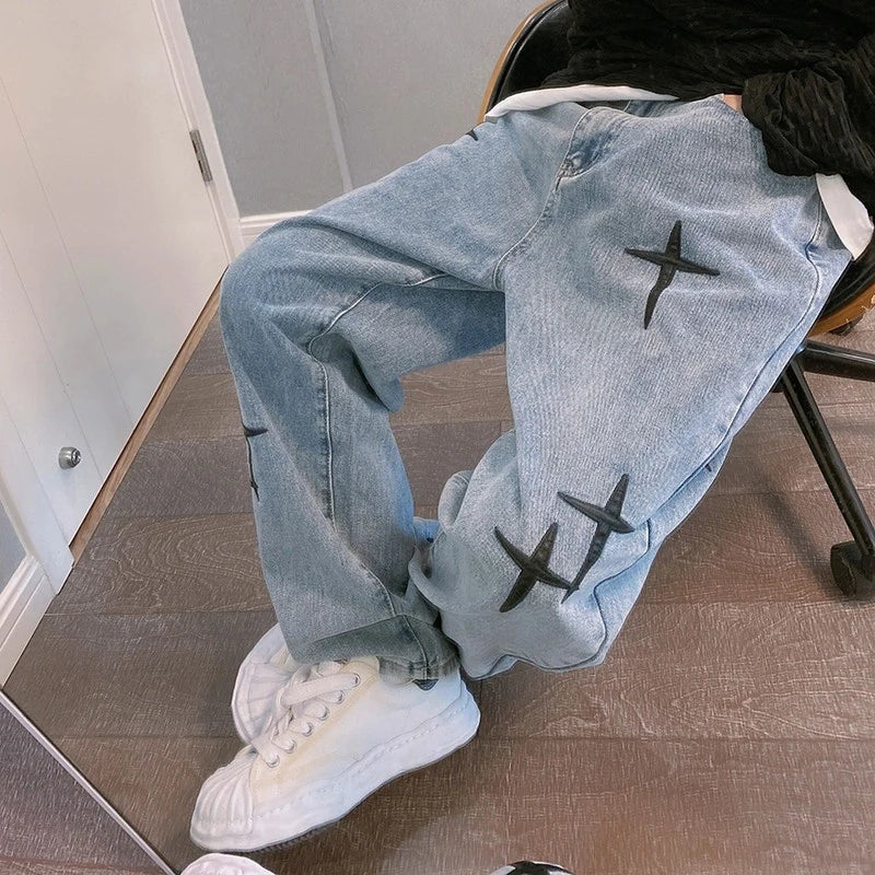 Men's Y2K Wide Leg Cargo Jeans